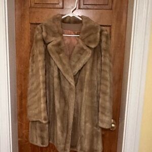 Elegant Brown Faux Fur Coat